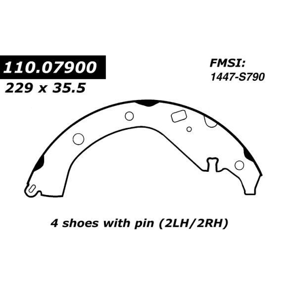 Centric Parts Centric Brake Shoes, 111.07900 111.07900